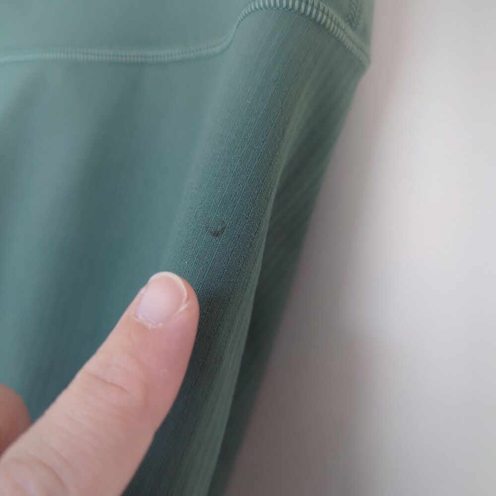 Lululemon Wunder Under Sage Green Ribbed Size 0 Leggings Workout Fitness - Picture 5 of 6